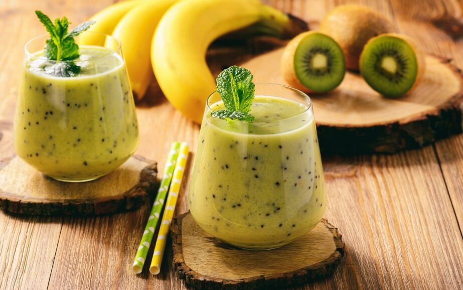 kiwi og banan smoothie til vægttab