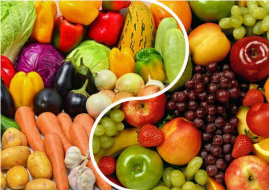 frugt og grøntsager til vægttab